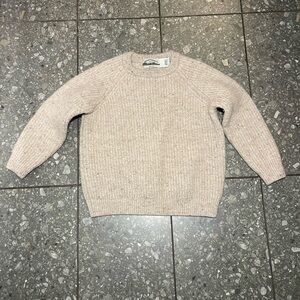 Aran Crafts Fisherman’s Rib Crew Neck Sweater Small